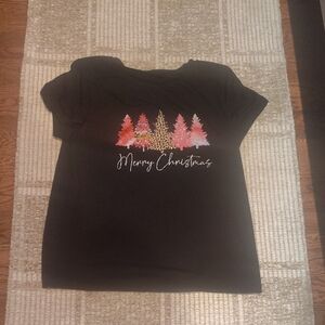 Size small Black 'Merry Christmas' Tee